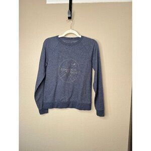 Sonoma Women's Sweatshirt blue‎ gray Small long sleeve lightweight fall winter